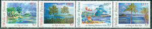 Уоллис и Футуна, 2002, Флора, Рыбы, Пейзажи, 4 марки Уоллис и Футуна, 2002, Флора, Рыбы, Пейзажи, 4 марки